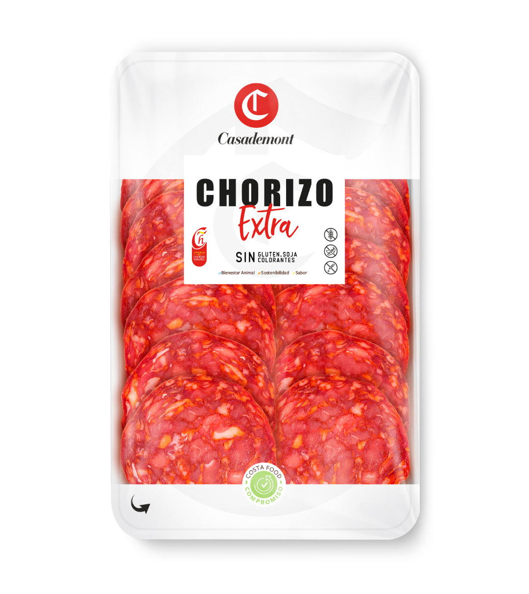 CASADEMONT CHORIZO EXTRA FORT LONCHAS 100G